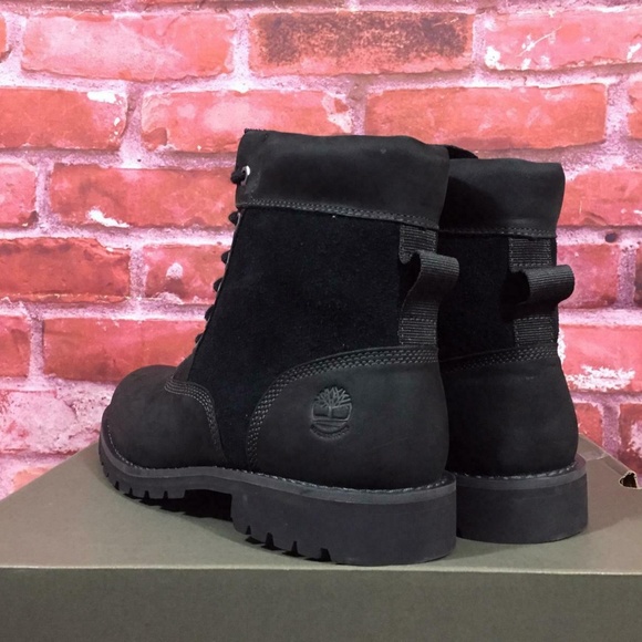 TIMBERLAND MEN'S LARCHMONT 6-IN BOOTS BLACK SUEDE - Picture 2 of 7